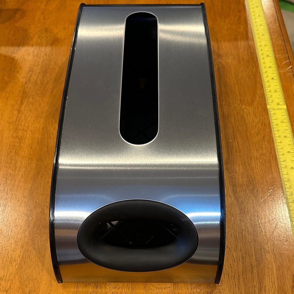 Simple human Stainless Steel Plastic Bag Holder. Wall hanging.